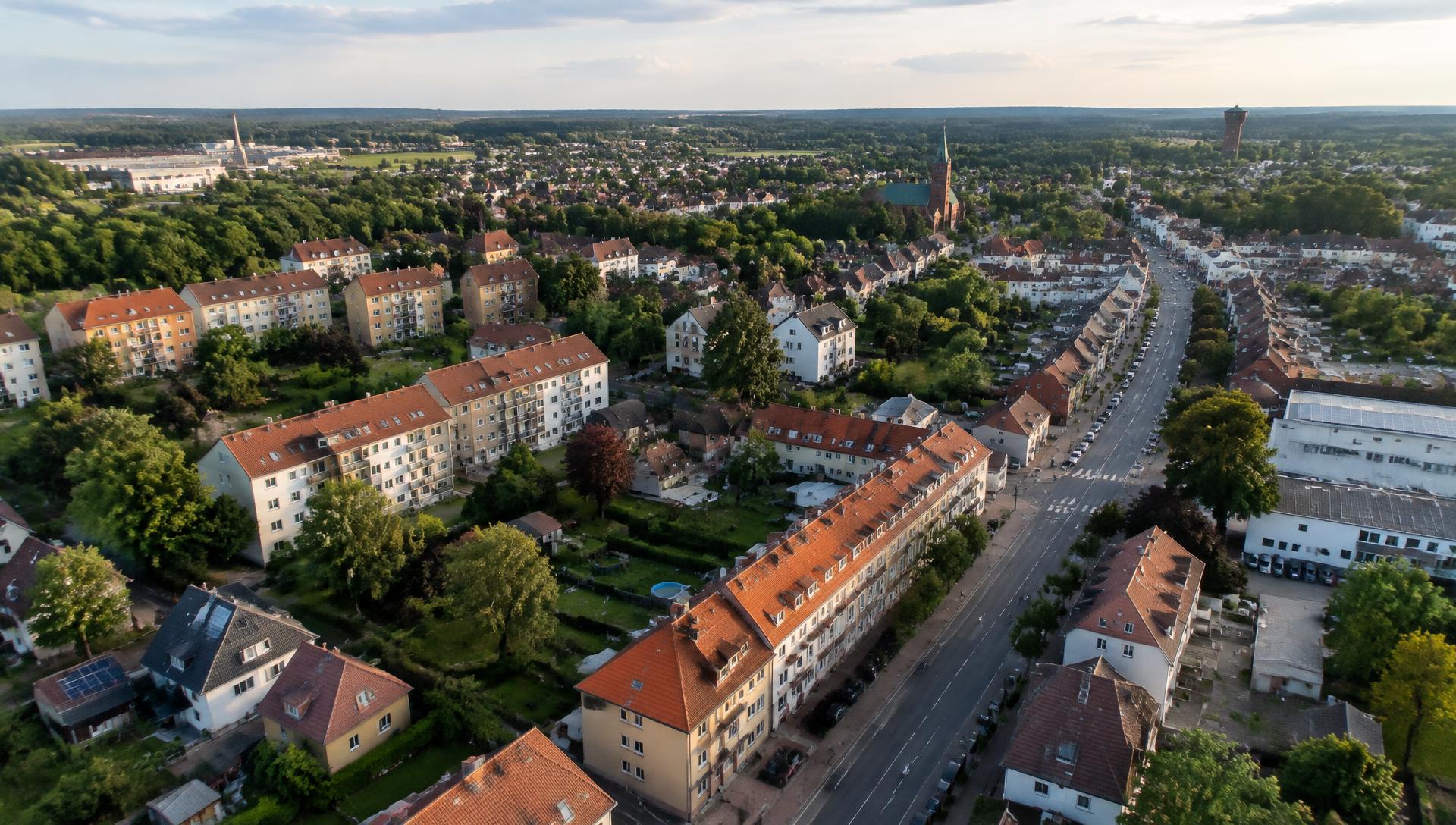 Luftaufnahme von Velten (Oberhavel)